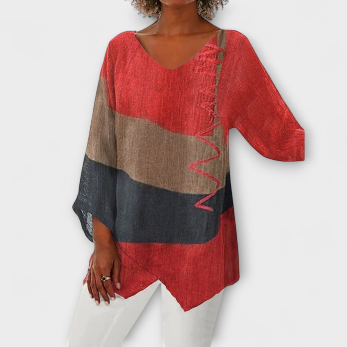 Beatrice™ | Fliessende Tunika mit Color-Block-Muster