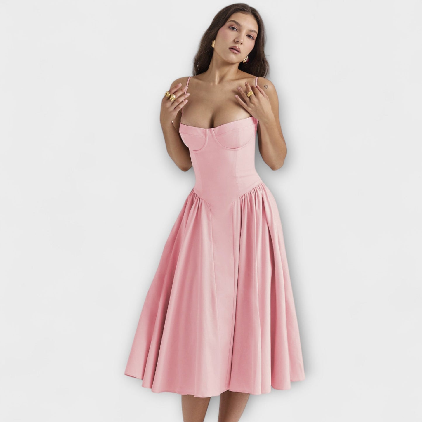 Rosalie - Verfeinertes ärmelloses Korsettkleid