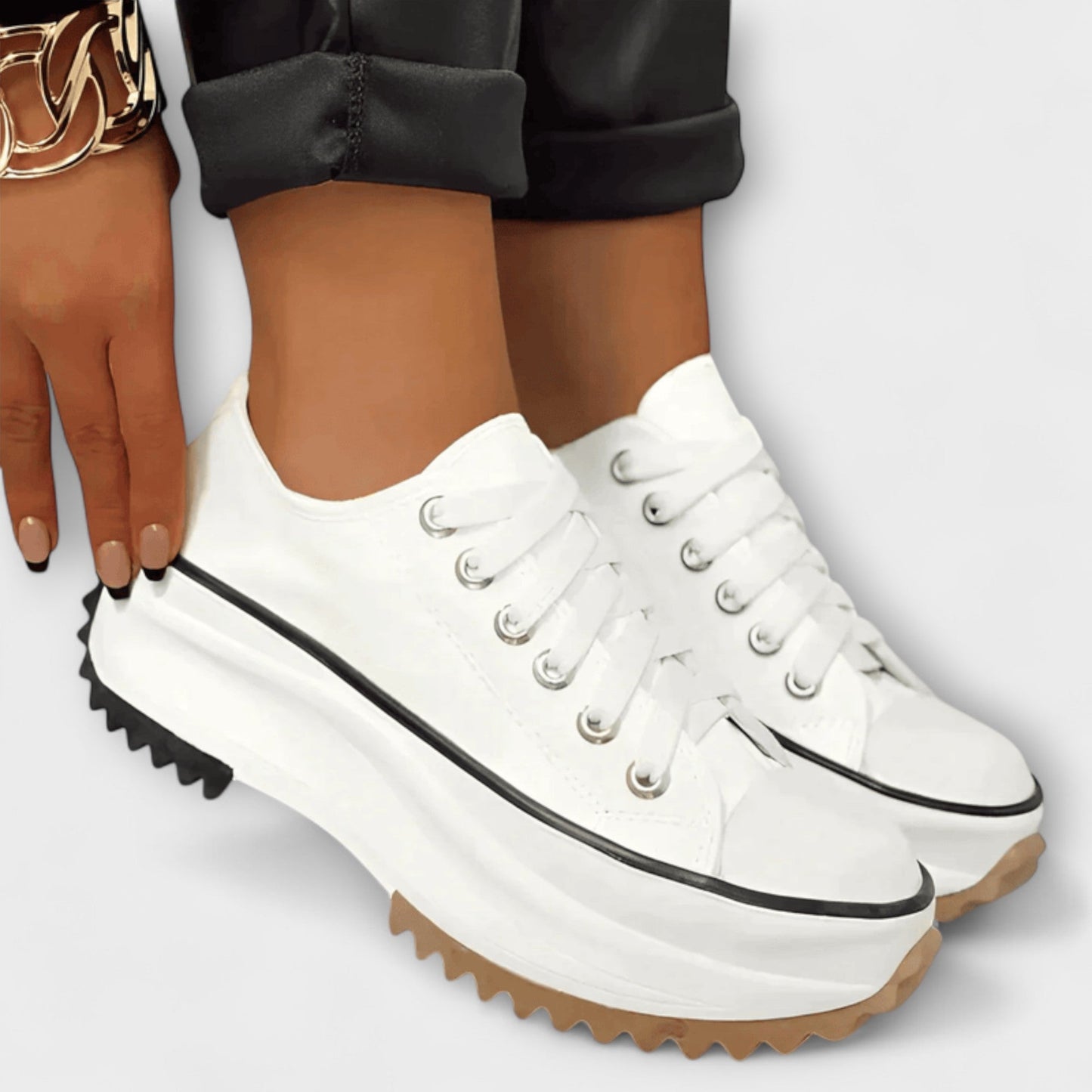 Jinky - Trendy Plateau-Schnürschuhe