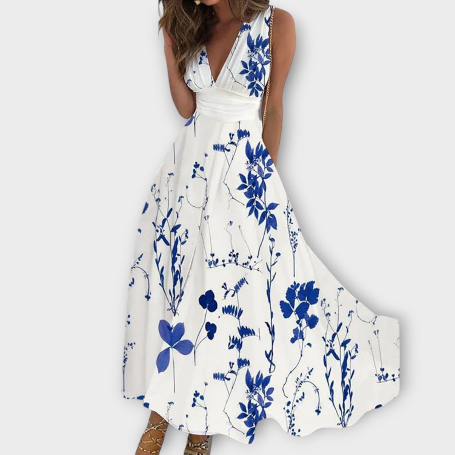 Romy - Floral V-Neck Kleid