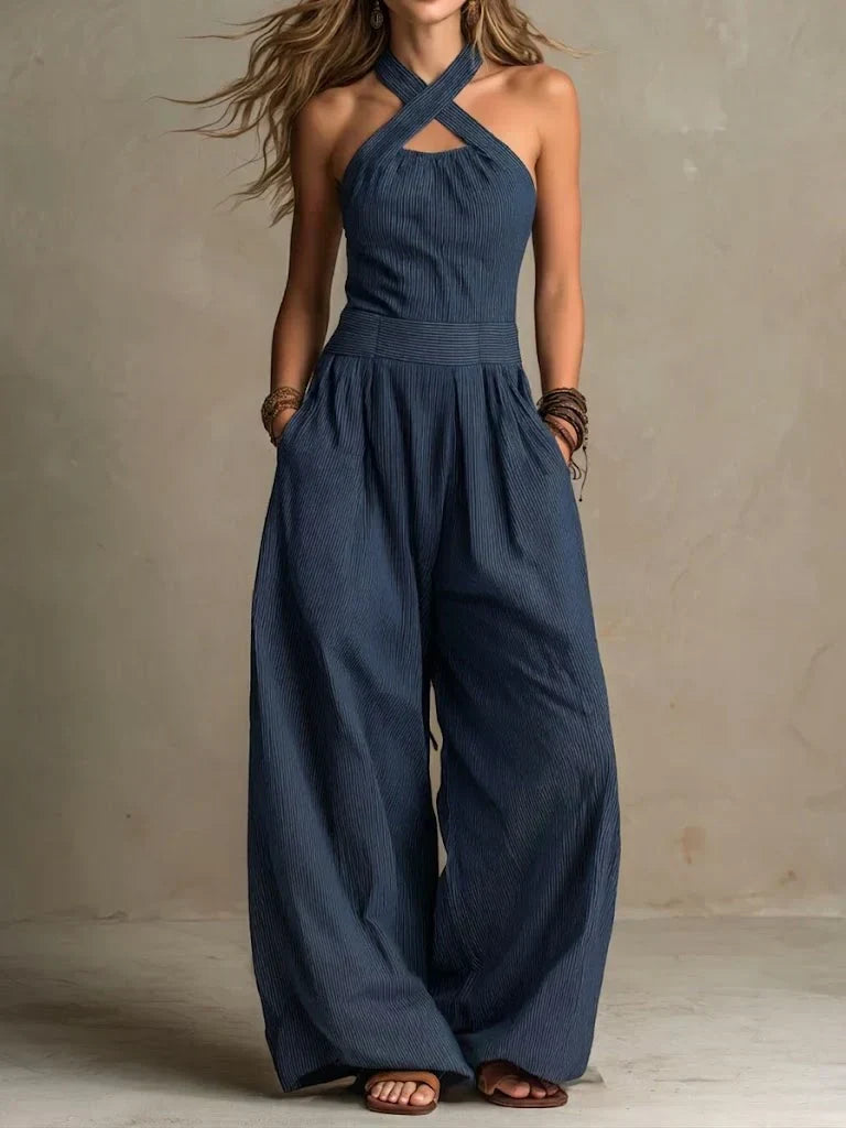 Bianca | Overall mit elegantem, gekreuztem Ausschnitt